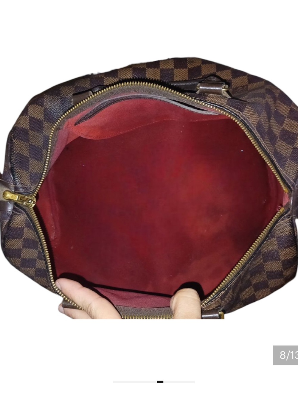 Louis Vuitton Damier Brown Coated Canvas Speedy 35. - Picture 8 of 14